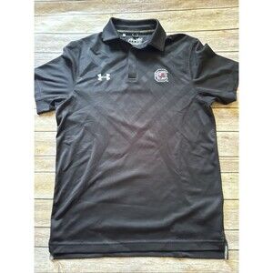Under Armour Men’s Small South Carolina Gamecocks Shirt Polo HeatGear Black